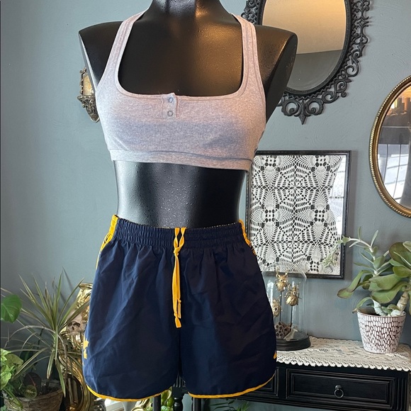 Nike Pants - Nike Navy and Yellow Athletic Shorts